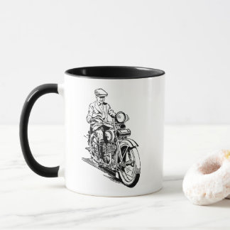 Caneca Vintage Antiga Escola motociclista Mug de Café