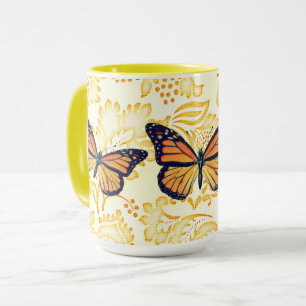 Caneca Vintage Art Butterfly Mug Cup