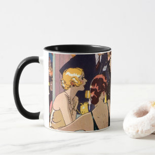 Caneca Vintage Art Deco Cocktail Party no Nightclub