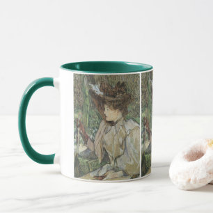 Caneca Vintage Art, Mulher com luvas por Toulouse Lautrec