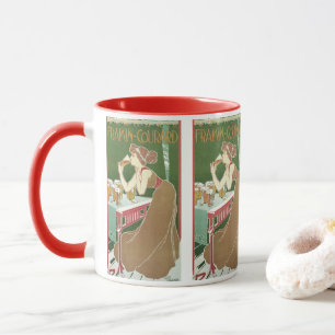 Caneca Vintage Art Nouveau Brasserie Fraikin-Courard Beer