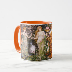 Caneca Vintage Art Nouveau Four Seasons de Walter Crane
