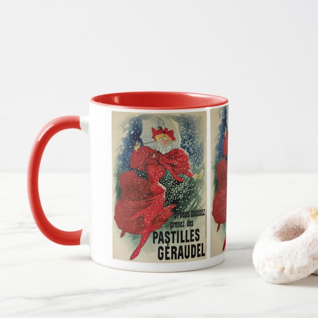 Caneca Vintage Art Nouveau Pastilles Geraudel Tosse Gotas (Com Donut)