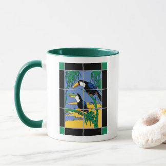 Caneca Vintage Azulejo Catalina Island Toucan Mug