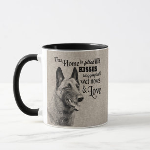 Caneca Vintage belga Malinois retrata citação bonitinha