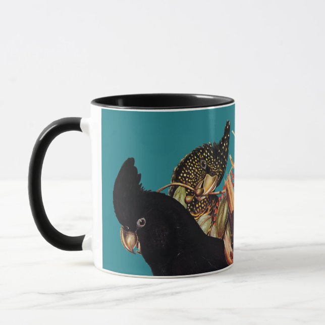 Caneca Vintage Black Cockatoo | Elizabeth Gould 1800 (Esquerda)