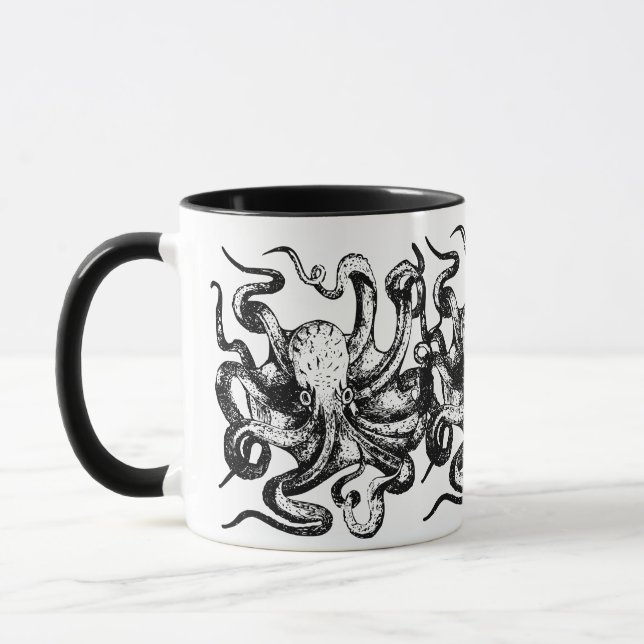Caneca Vintage Black Octopus (Esquerda)