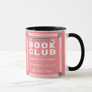 Caneca Vintage Book Club Typography Pink