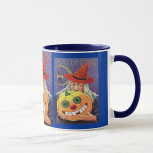 Caneca Vintage Bruxa de Halloween