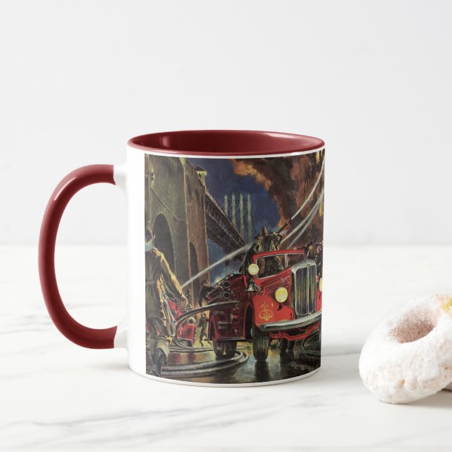 Caneca Vintage Business, Bombeiros Bombeiros (Com Donut)
