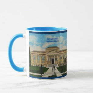 Caneca Vintage Carnegie Library Anniston Alabama