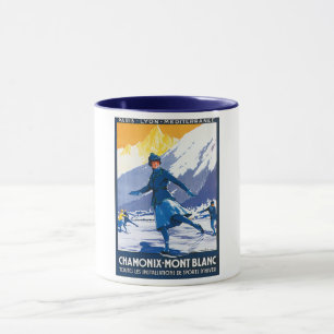 Caneca Vintage Chamonix - Poster do Monte Branco
