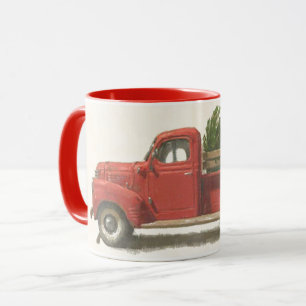 Caneca Vintage Charm: Árvore de Natal do Carregando Verme