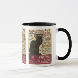 Caneca Vintage Chat Noir, Vente Hôtel Drouot Steinlen