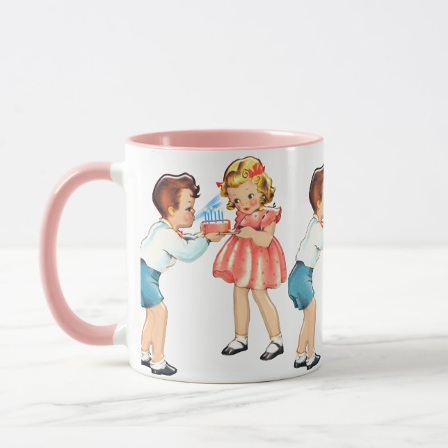 Caneca Vintage Children Happy Birthday: Nostalgia (Esquerda)