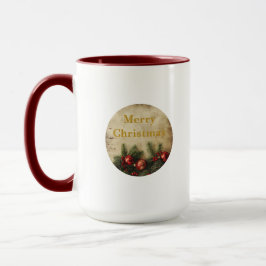 Caneca Vintage Christmas Mug – Classic Red & Green Cup