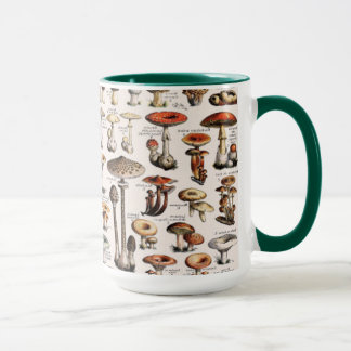 Caneca Vintage Colorful Mushrooms By Adolphe Millot