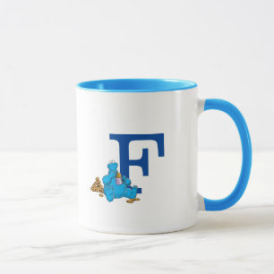 Caneca Vintage Cookie Monster Monster Cookies Monograma F
