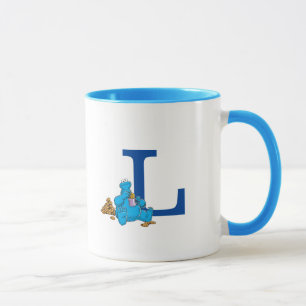 Caneca Vintage Cookie Monster Monster Cookies Monograma L