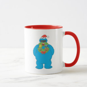 Caneca Vintage Cookie Monster Wreath de Natal