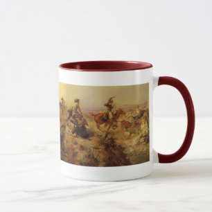 Caneca Vintage Cowboys, atolados pelo CM Russell