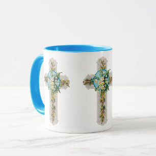 Caneca Vintage Cross e Flowers Mug