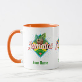 Caneca Vintage de férias de bandeira do caribe Jamaica