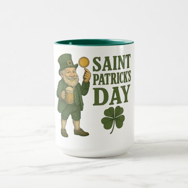 Caneca Vintage, duende do dia de São Patrício (Centro)