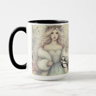 Caneca Vintage Elegant Winter Princess Fairytale