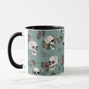 Caneca Vintage Eucalyptus Skulls and Rosas