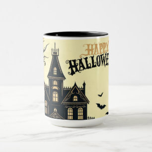Caneca Vintage feliz arte de Halloween