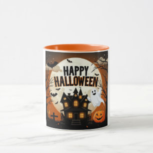 Caneca Vintage feliz arte de Halloween