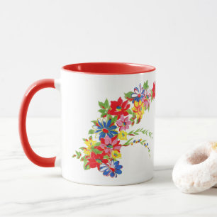 Caneca Vintage Floral Mug