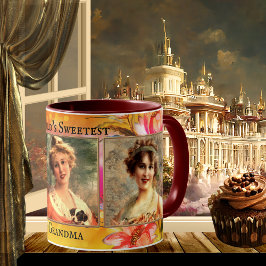 Caneca Vintage Floral Vintage - Foto Personalizada da Vov