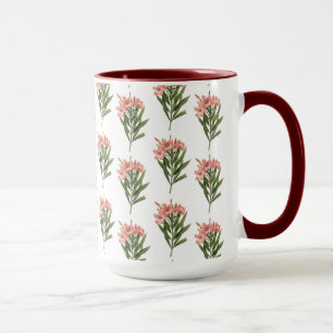Caneca Vintage Flores de monograma personalizado 3