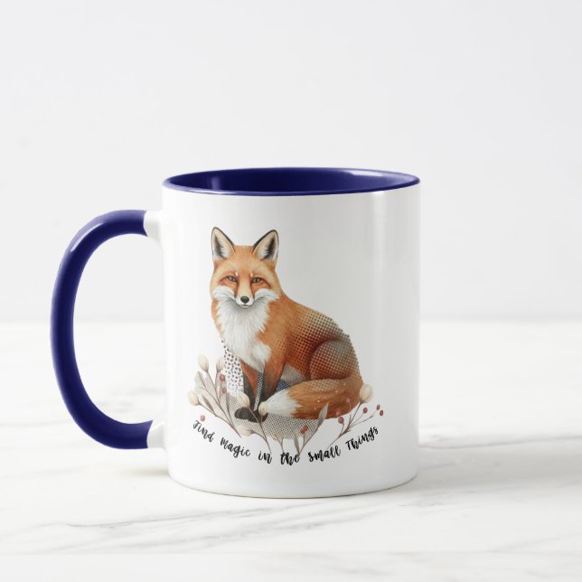 Caneca Vintage Fox with Botanical Accents (Esquerda)