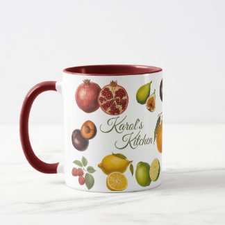 Caneca Vintage Fruits Mug (Customize)