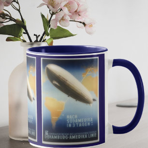 Caneca Vintage Graf Zeppelin viagem