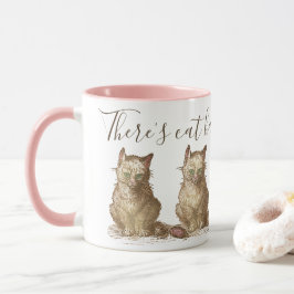 Caneca Vintage Grouchy Cats Há cabelo de gato no meu café