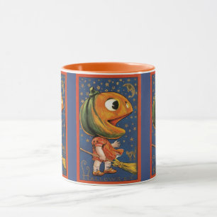 Caneca Vintage Halloween, Giant Pumpkin Head Costume