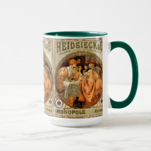 Caneca Vintage Heidsieck & Co Monopole Reims Wine Label