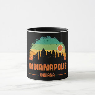 Caneca Vintage Indianapolis City Bloomington Retro