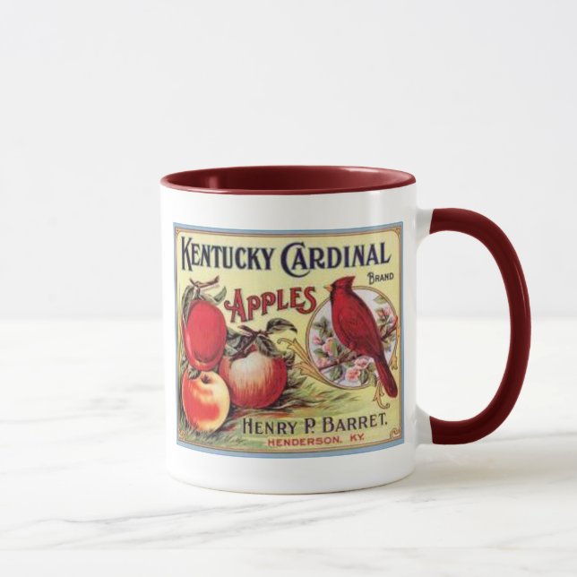 Caneca Vintage Kentucky Cardinal Apples, Henry P Barret,  (Direita)