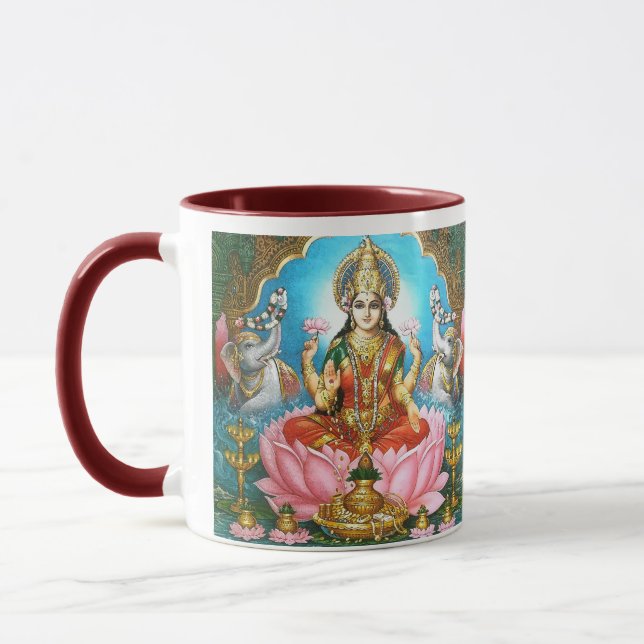 Caneca Vintage Lakshmi Mug Deusa das Bênçãos (Esquerda)