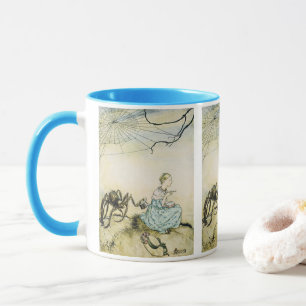 Caneca Vintage Little Miss Muffet por Arthur Rackham