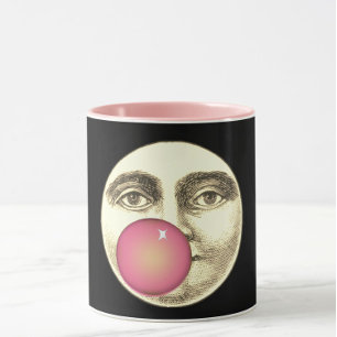Caneca Vintage man no cheio da lua encara um bordel rosa