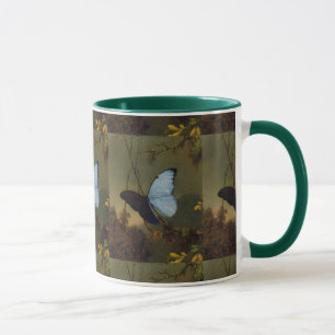 Caneca Vintage Martin Johnson Heade Blue Morpho Butterfly