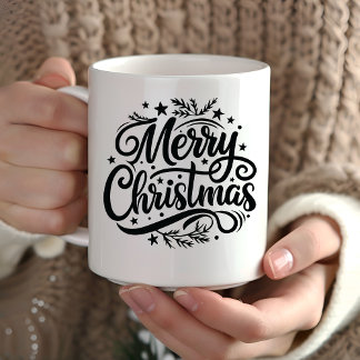 Caneca Vintage Merry Christmas - Festive and Elegant