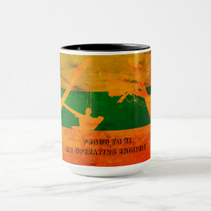 CANECA VINTAGE NORTHWEST CABLE MOSTRA O ENGENHEIRO OPERAC