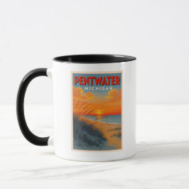 Caneca Vintage Pentwater Michigan Cup Coffee Mug